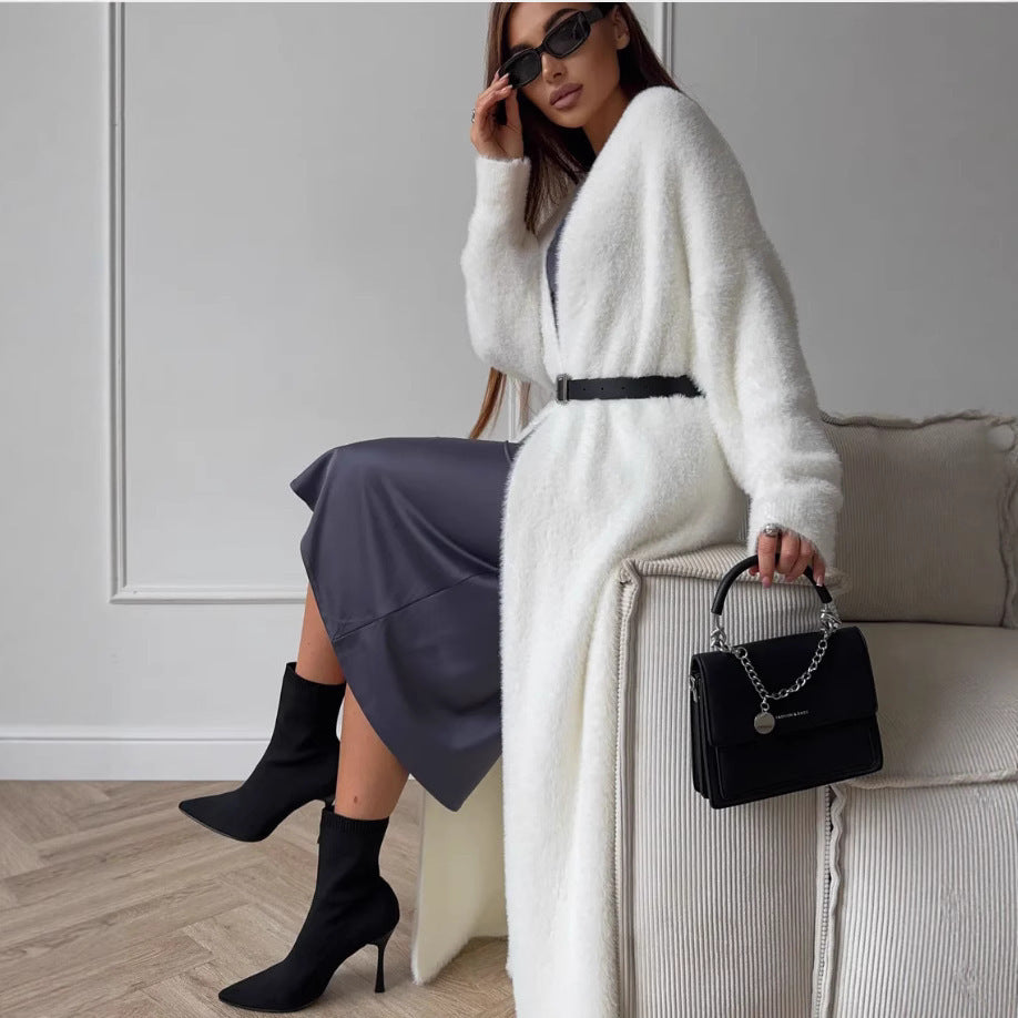 White sweater cardigan
