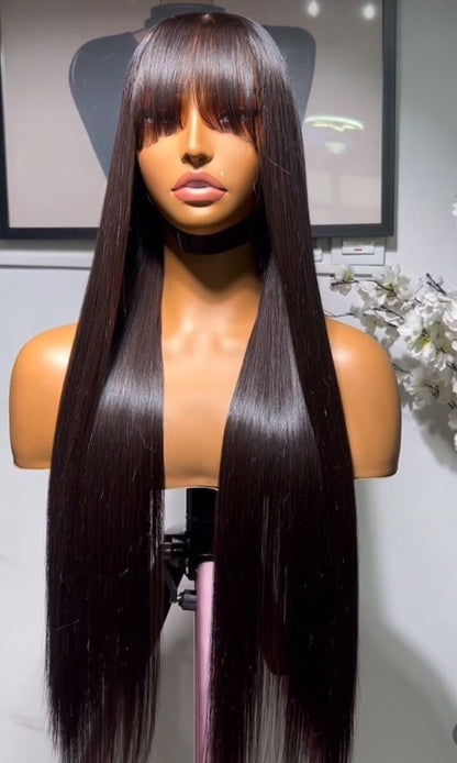 Luxury straight wig: