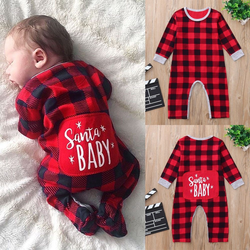 Infant Baby Boys Girls Christmas Santa XMAS Letter   