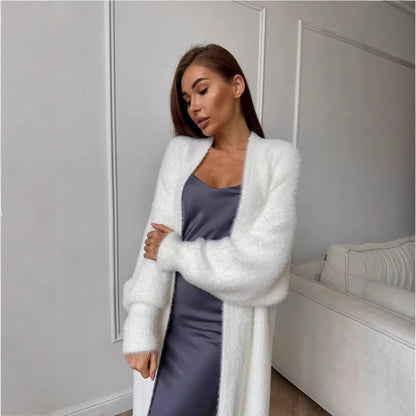 White sweater cardigan