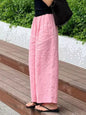 Women's Solid Color Linen Cropped Straight Casual Pants