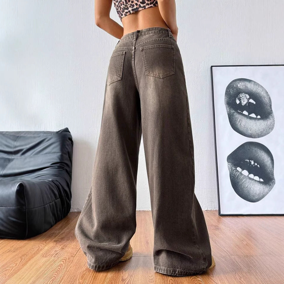 Straight leg trousers
