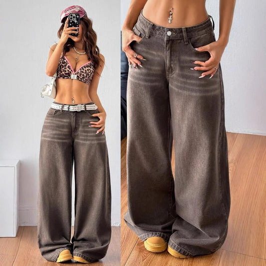 Straight leg trousers