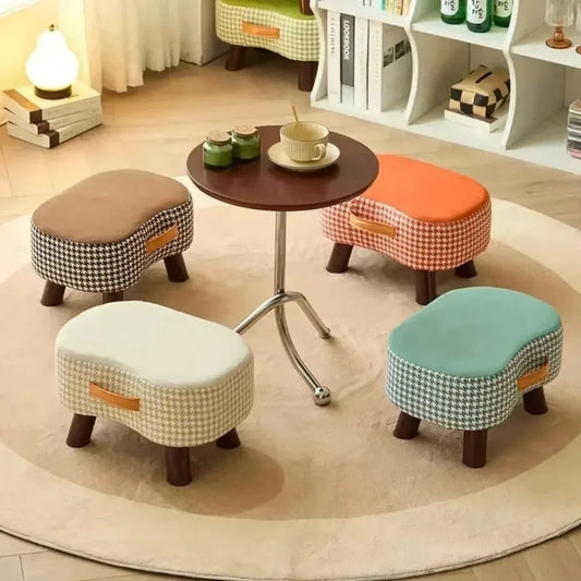 Sofa Footrests Soft Bag Chair Simple Change Shoes Stool Living Room Coffee Desk Footrest Repose Stools Small Table Low Chairs