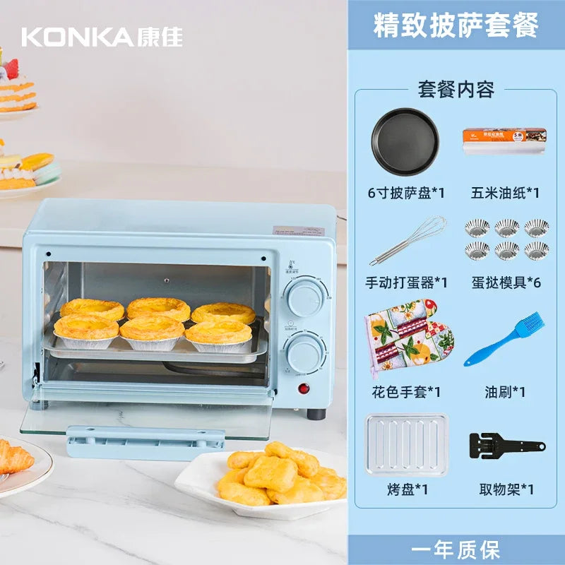 Multifunctional household electric oven 13L large capacity mini small oven low temperature fermentation timing baking cake