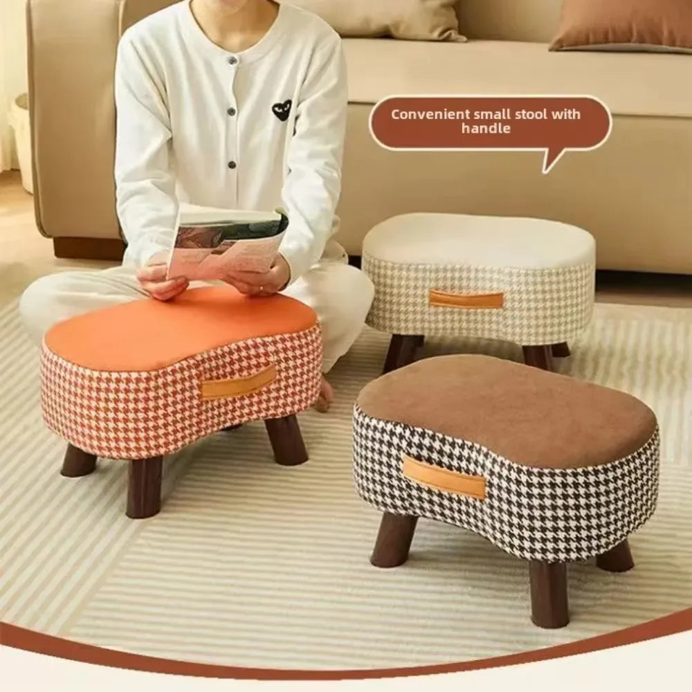 Sofa Footrests Soft Bag Chair Simple Change Shoes Stool Living Room Coffee Desk Footrest Repose Stools Small Table Low Chairs