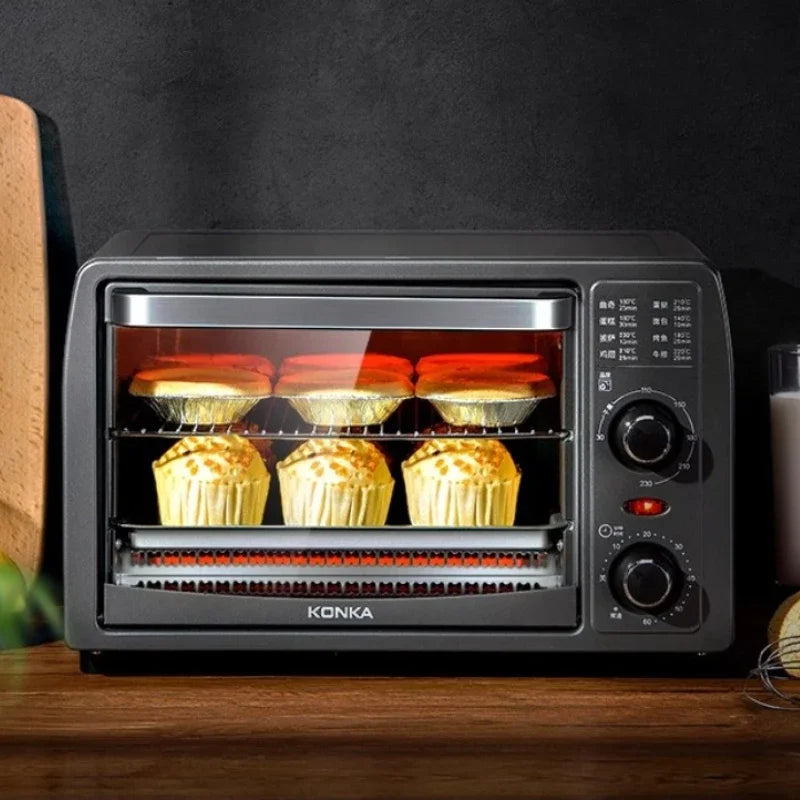 Multifunctional household electric oven 13L large capacity mini small oven low temperature fermentation timing baking cake