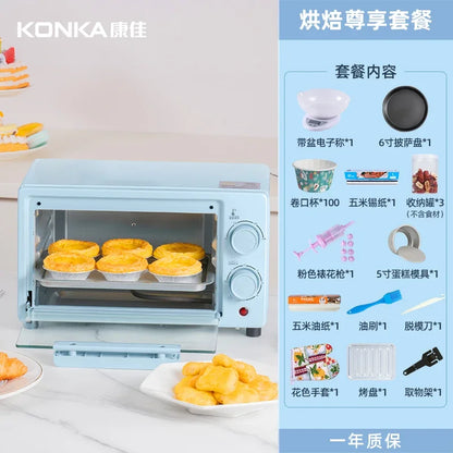 Multifunctional household electric oven 13L large capacity mini small oven low temperature fermentation timing baking cake