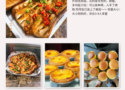 Multifunctional household electric oven 13L large capacity mini small oven low temperature fermentation timing baking cake
