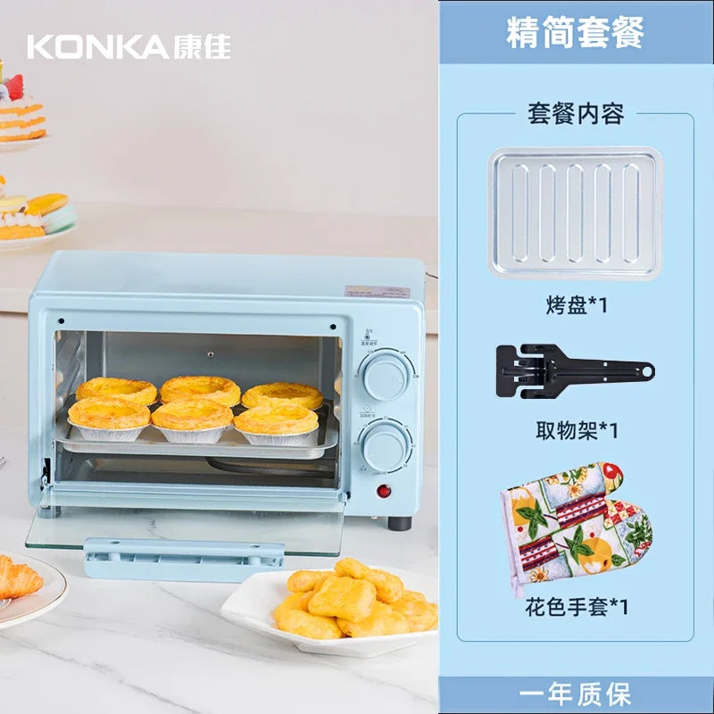 Multifunctional household electric oven 13L large capacity mini small oven low temperature fermentation timing baking cake