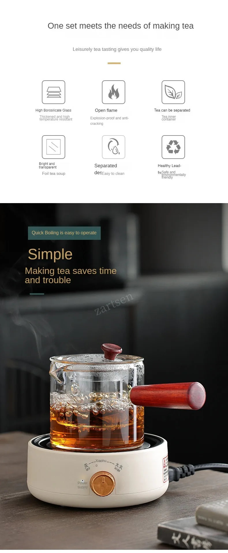 Mini Electric Ceramic Infrared Heating Stove Milk Water Boiler Heater Coffee Moka Countertop Burner Stew Hotpot Induction Cooker