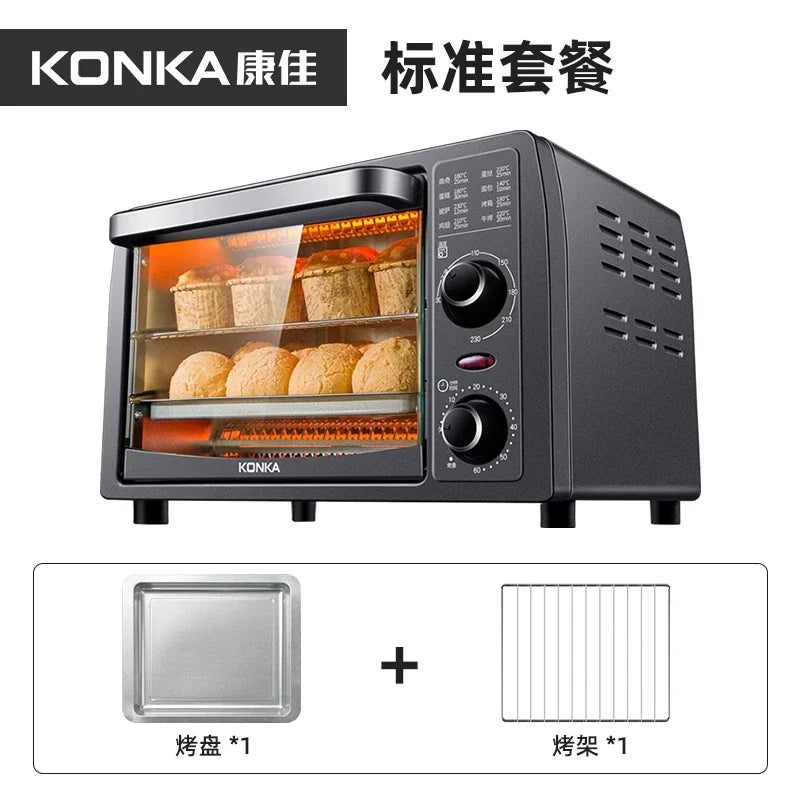 Multifunctional household electric oven 13L large capacity mini small oven low temperature fermentation timing baking cake