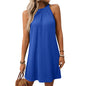 Round Neck Halter Loose Sleeveless Dress Women