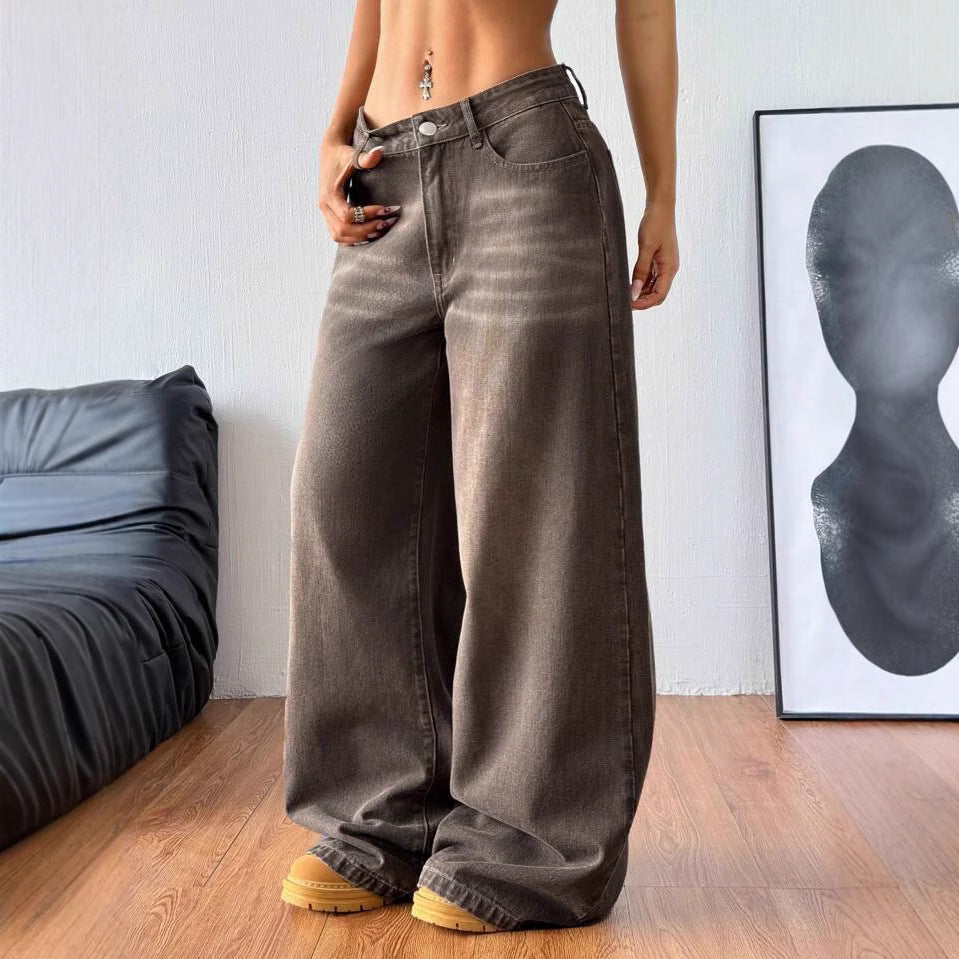 Straight leg trousers
