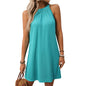 Round Neck Halter Loose Sleeveless Dress Women